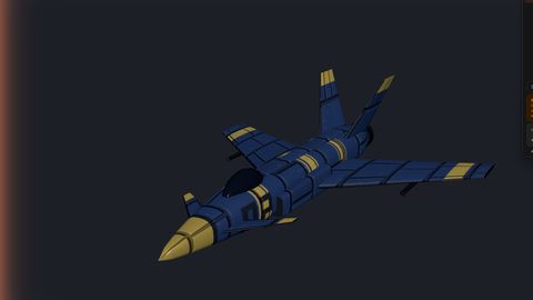 A fighter made with the Ship Generator