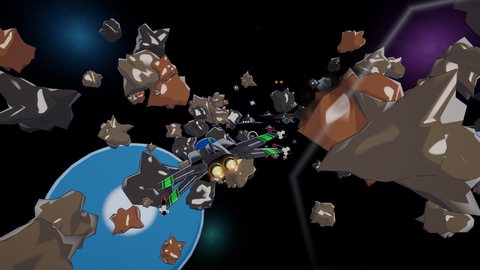 Flying through the asteroid belt in Mission 1