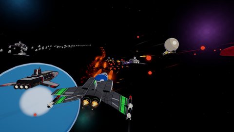 Dogfighting enemy fighters in Mission 2